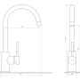 Змішувач для кухні Globus Lux LAZER GLLR-0203S-6-MARONE Змішувач для кухні Globus Lux LAZER GLLR-0203S-6-MARONE