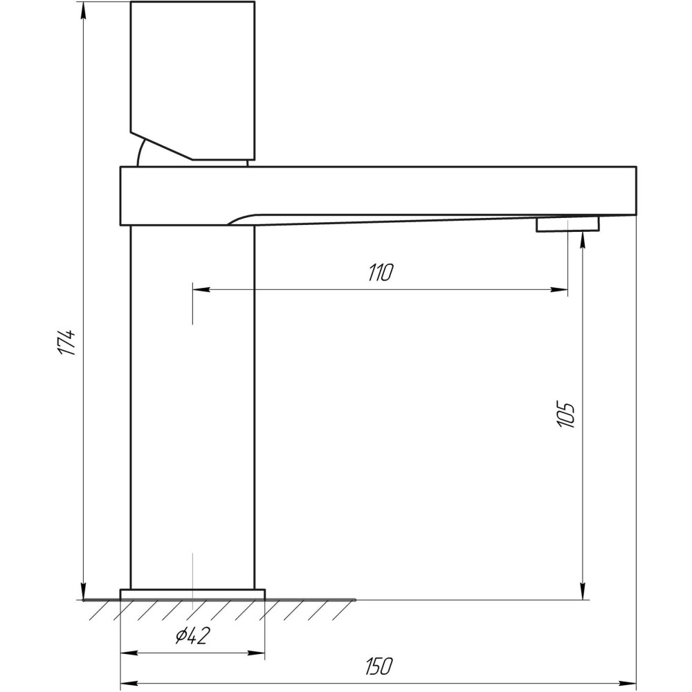 Змішувач для умивальника TOPAZ SARDINIA TS 08201-H30
