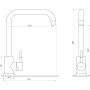 Змішувач для кухні EcoMIX ALPEN SBT3-203L Змішувач для кухні EcoMIX ALPEN SBT3-203L