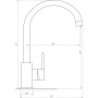 Змішувач для кухні TOPAZ BARTS TB 07403-H36-BL