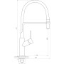 Змішувач для кухні Globus Lux DENVER Flex GDF-32-00-01 Змішувач для кухні Globus Lux DENVER Flex GDF-32-00-01