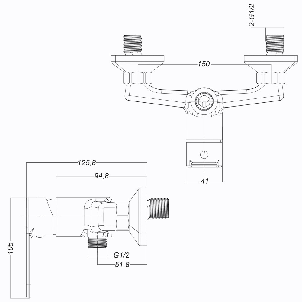 Змішувач для душу Globus Lux Dolly GLD-0105N