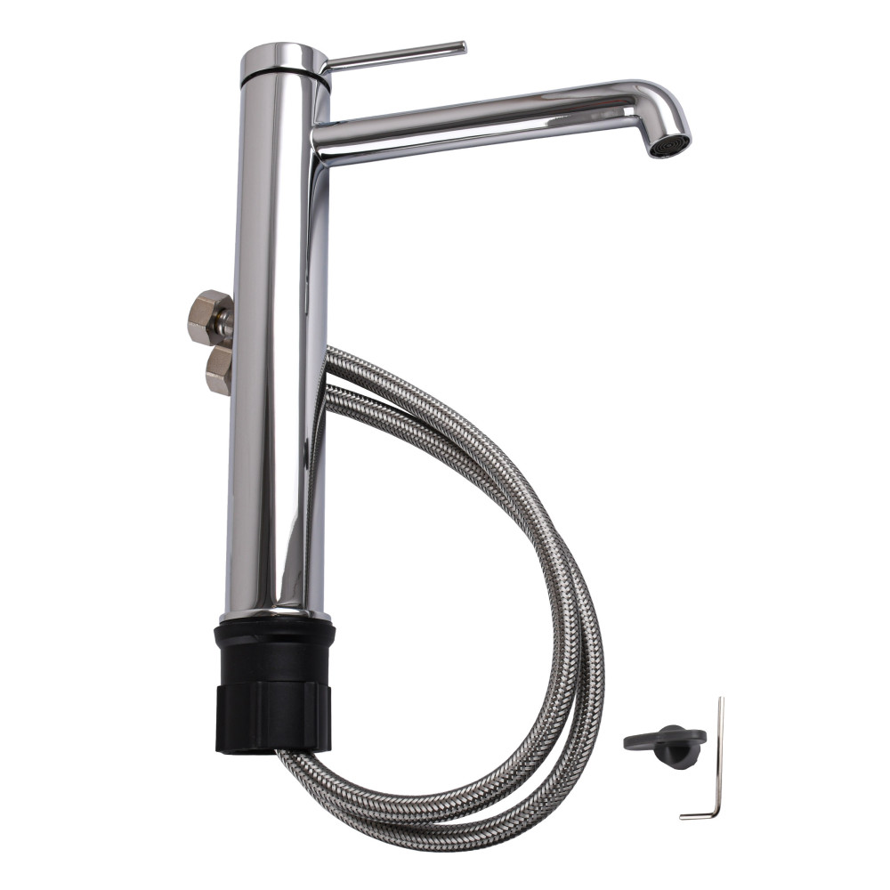 Змішувач для умивальника TOPAZ LOFT TLF 32203-H75-C, Шланги TAQ-M0855