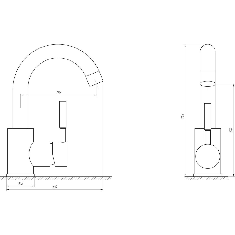 Змішувач для умивальника Globus Lux ALPEN SUS-101S