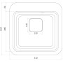 Гранітна мийка Globus Lux BARBORA чорний металік 510х510мм-А0001 Гранітна мийка Globus Lux BARBORA чорний металік 510х510мм-А0001