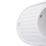 Гранітна мийка Globus Lux OHARA білий 770х500мм-А0007 Гранітна мийка Globus Lux OHARA білий 770х500мм-А0007