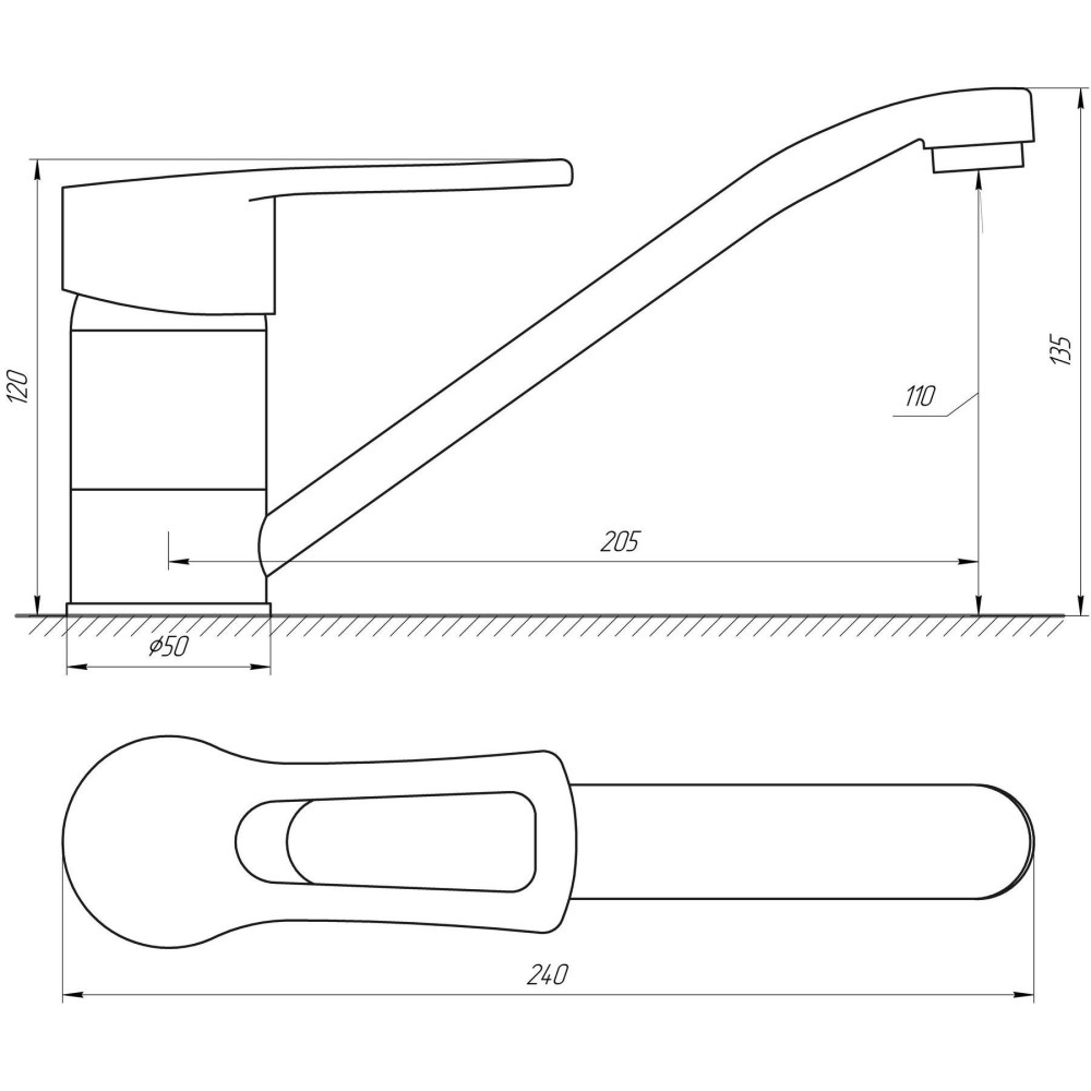 Змішувач для кухні DOMINO SIRIUS DSV-103 Змішувач для кухні DOMINO SIRIUS DSV-103