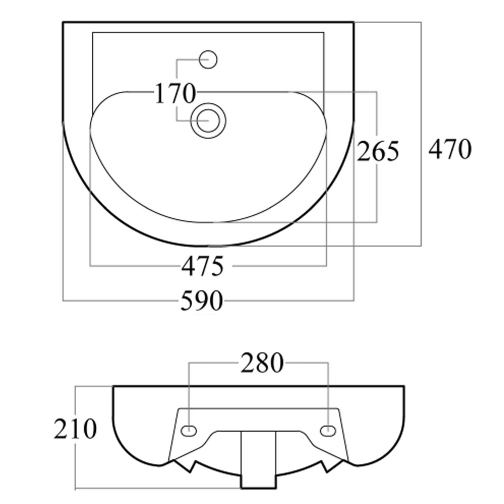 УМИВАЛЬНИК EURO 60 WB-EU-60