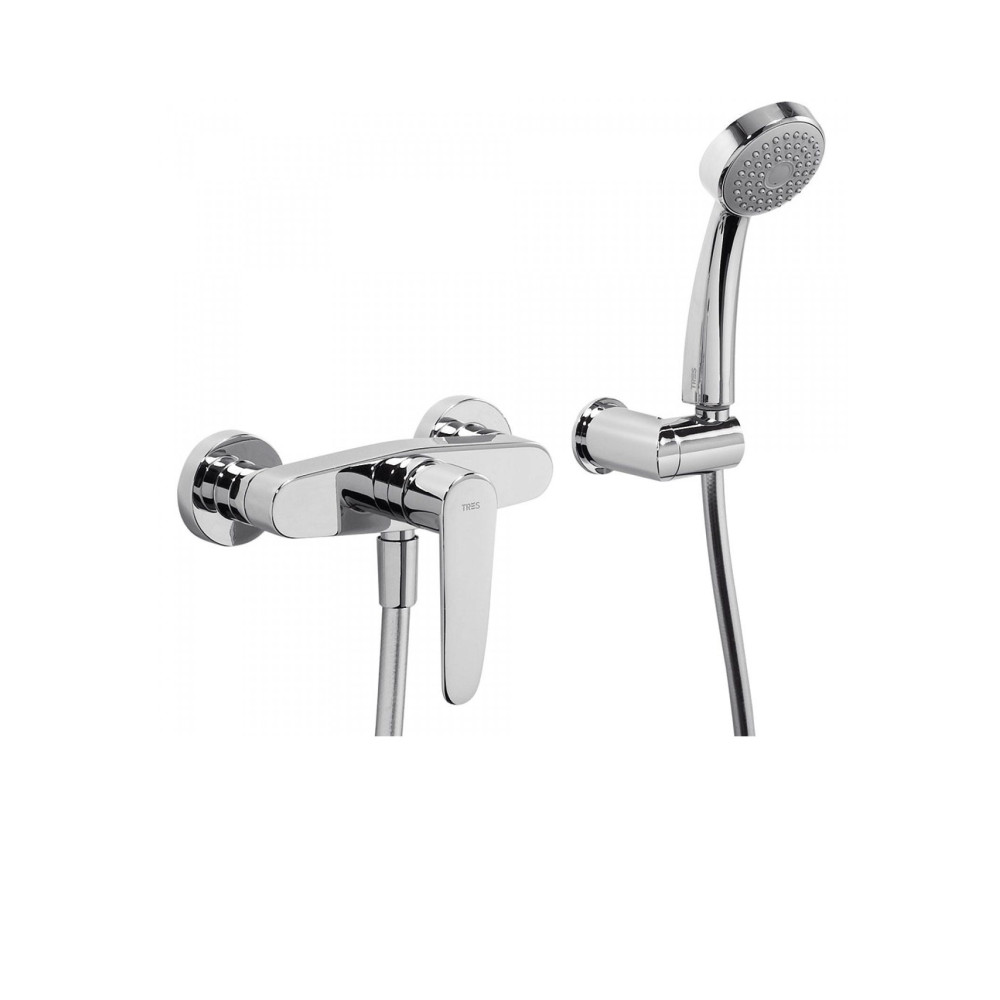 Змішувач для душа TRES FLAT-TRES 20416701 з душовим комплектом