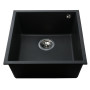 Гранітна мийка Globus Lux AMMER пiдстiльна, чорний 440 х 440 мм - А0002