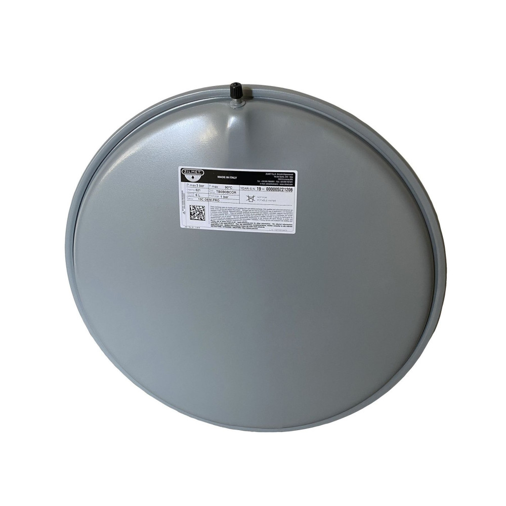 Бак Zilmet oem-pro для монтажу в котли плоский Арт. 521 6л 3bar D. 392 СІРИЙ 3/8″ ( 13C0000603 )