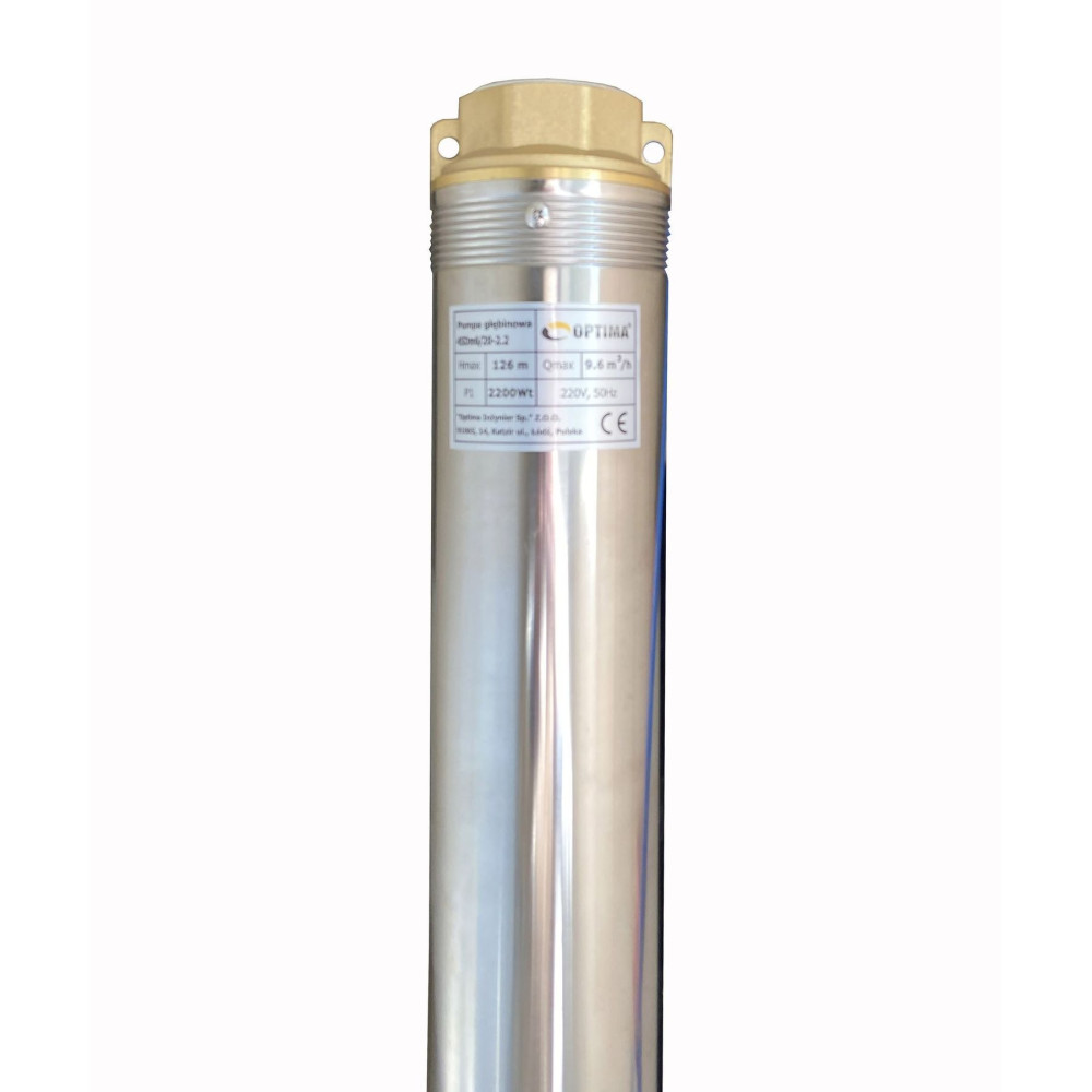 Насос свердловинний з підв, стійк, до піску OPTIMA  4SDm6/20 2,2 кВт 126м + пульт+кабель 15м