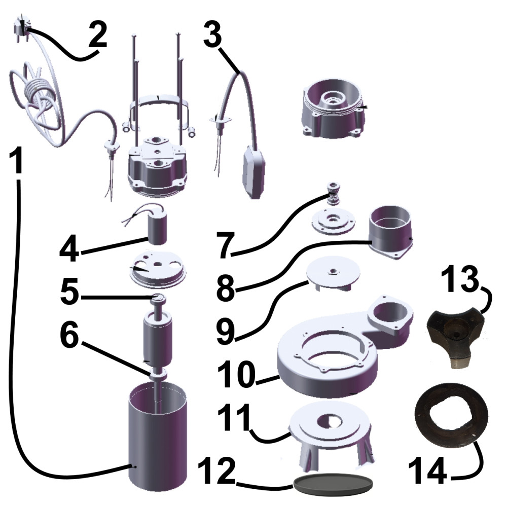 Насос фекальний з ріжучим механізмом Optima V1500-QG 1,5кВт