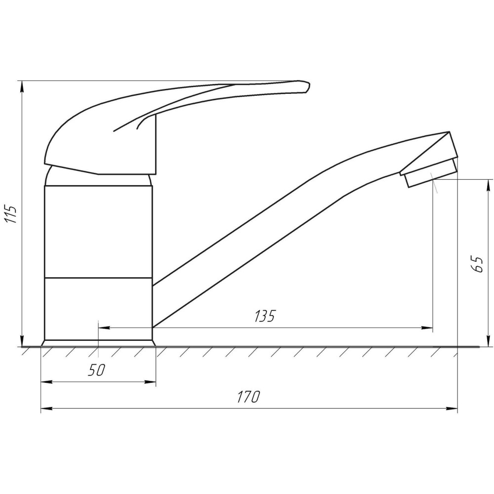 Змішувач для умивальника EcoMix ENERGO GEZ-WHITE-203M