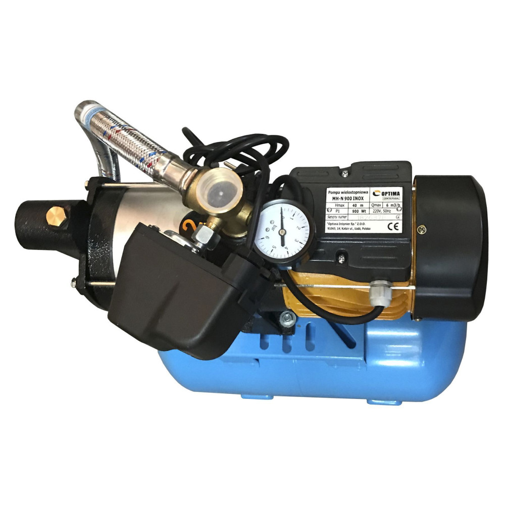 Насосна станція Optima MH-N900 INOX-24 0,9кВт багатоступ,, нерж,колеса, на гребінці