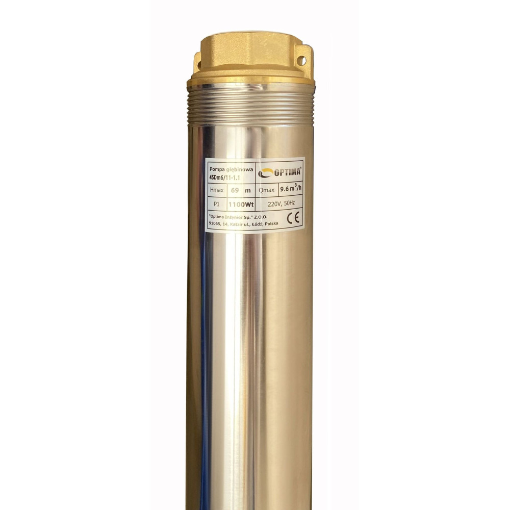 Насос свердловинний з підв, стійк, до піску OPTIMA  4SDm6/11 1,1 кВт 69м + пульт+кабель 15м NEW