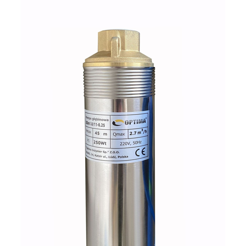 Насос свердловинний з підв, стійк, до піску 3″ OPTIMA  3SDm1,8/11 0,25 кВт 45м + пульт+кабель25м NEW