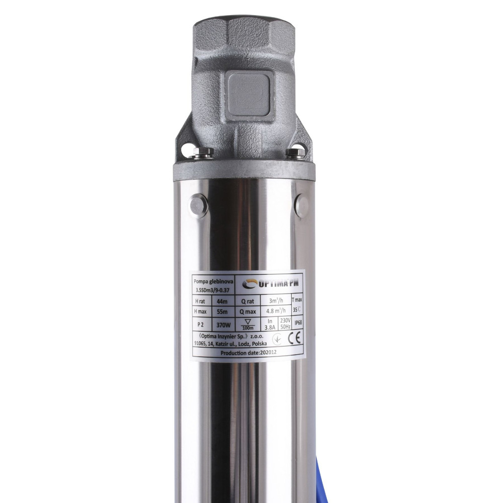 Насос свердловиний з підвищеною стійкістю до піску  OPTIMA PM 3,5SDm3/ 9 0,37 кВт 55м + 35 м кабель