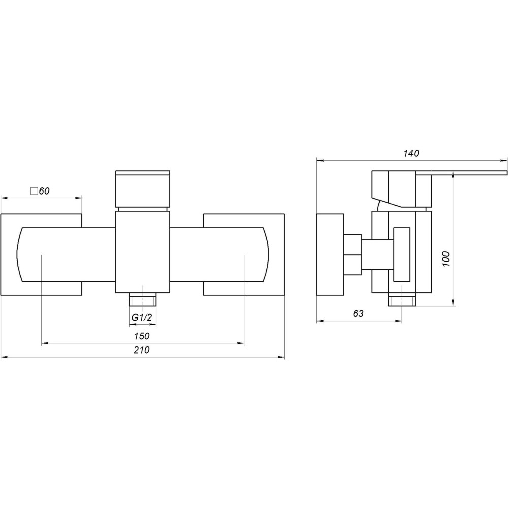 Змішувач для душу Globus Lux Sorento SQ-105HR