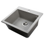 Гранітна мийка Globus Lux AOSTA сіiрий камiнь 490x455мм-А0005