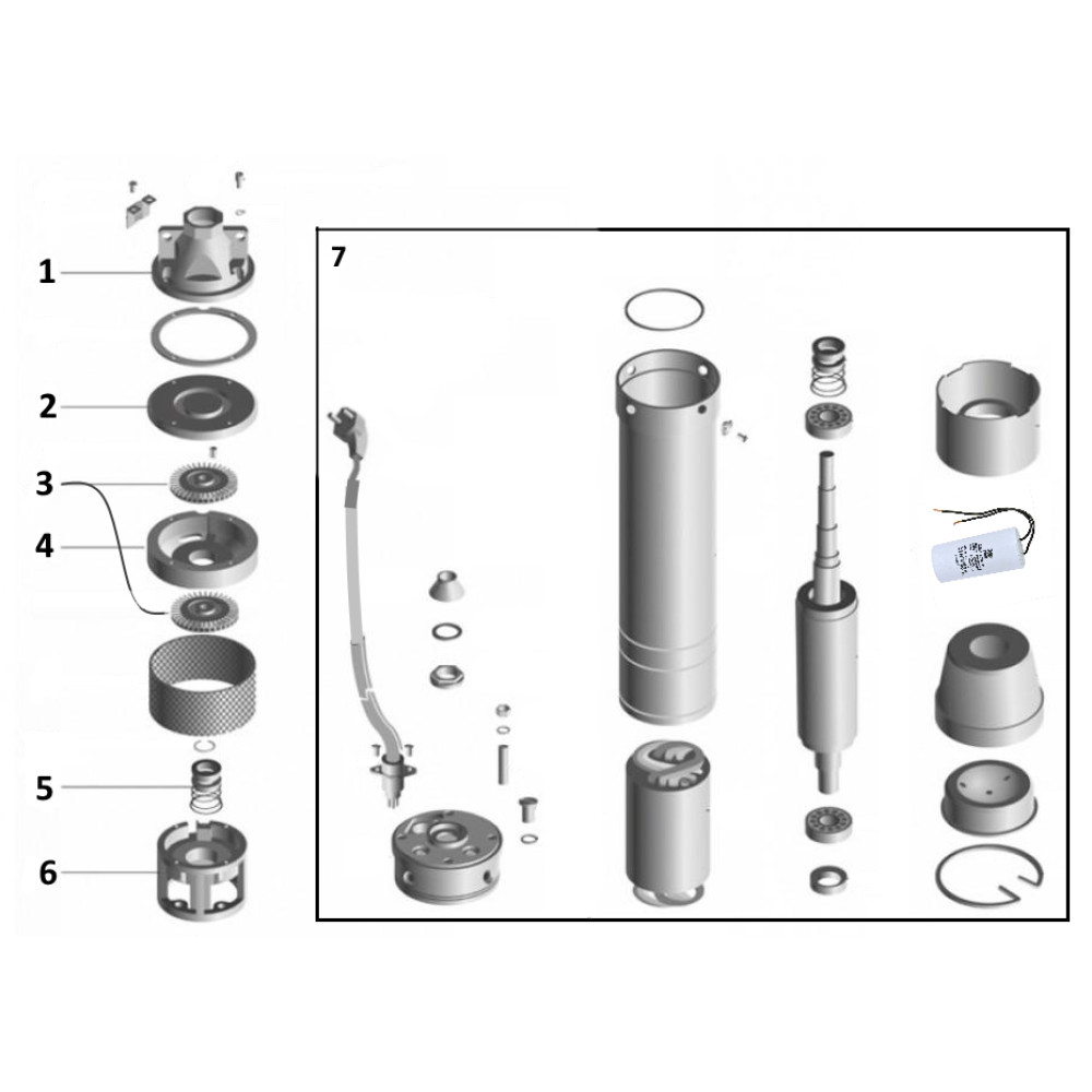 Насос свердловинний вихровий VOLKS pumpe PM  4SKm150 1.1кВт + кабель 10м