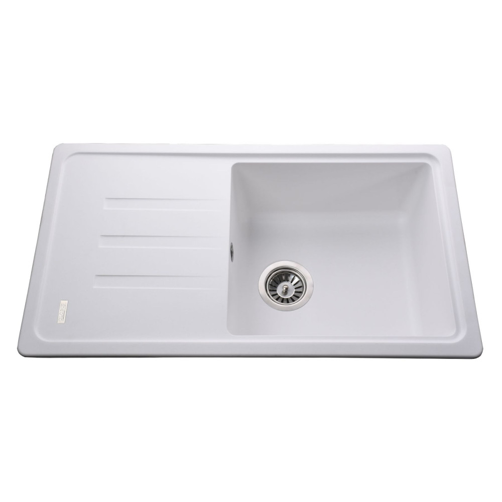 Гранітна мийка Globus Lux LUGANO білий 780х435мм-А0007