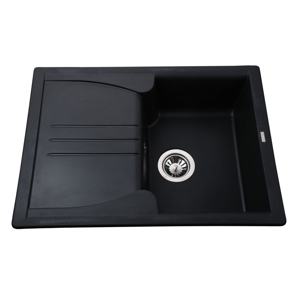 Гранітна мийка Globus Lux BALATON чорний 680х500мм-А0002