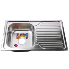 Мийка кухонна врiзна прямокутна з полицею 780х480х180 Decor MR 7848 D Mira