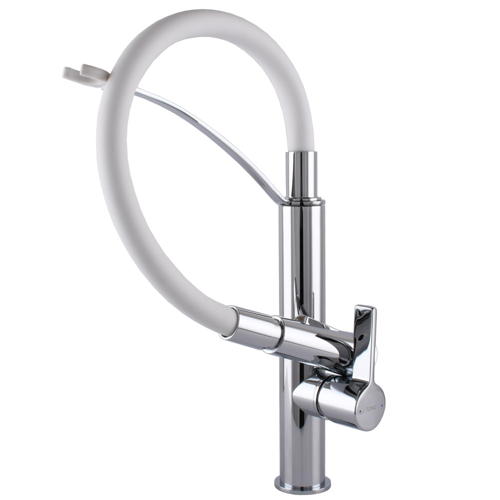 Змішувач для кухні TOPAZ SARDINIA TS 8817-H23-W-S