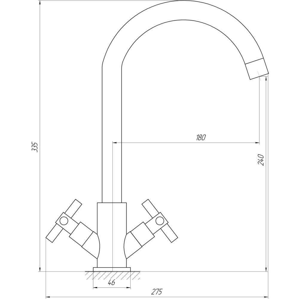 Змішувач для кухні Globus Lux DUKAT SD4-203
