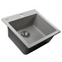 Гранітна мийка Globus Lux AOSTA сіiрий камiнь 490x455мм-А0005