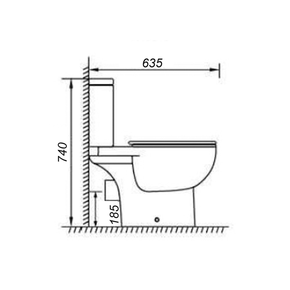 КОМПАКТ PLAZA TORNADO нижн. гор.  безобідковий з поліпроп. сидінням SOFT-CLOSE CT-PTHB-PP