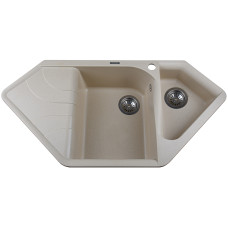 Гранітна мийка Globus Lux GARDA слонова кiстка 1000х500мм