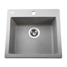 Гранітна мийка Globus Lux AOSTA сіiрий камiнь 490x455мм-А0005