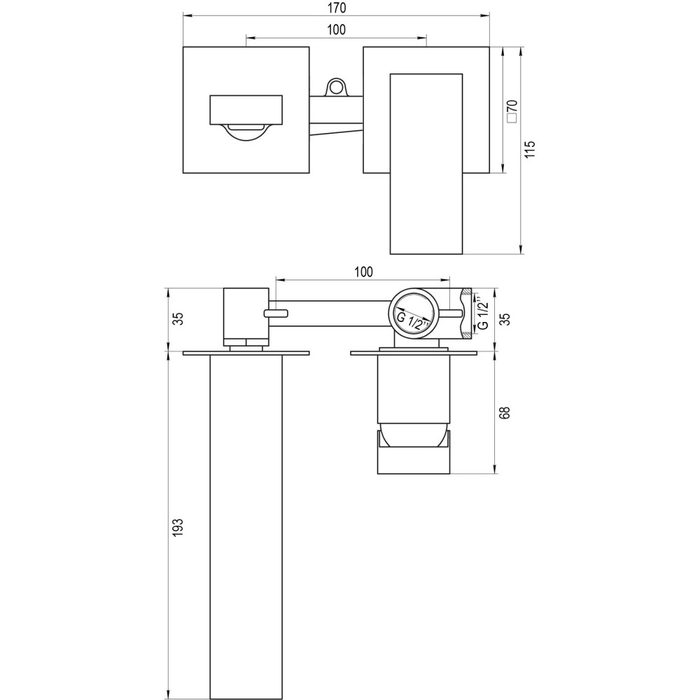 Змішувач для умивальника TOPAZ ODISS TO 18235-H66