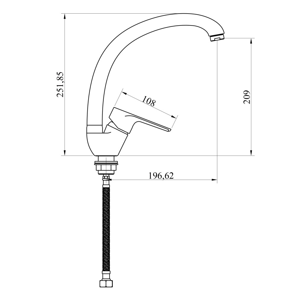 Змішувач для кухні DOMINO VITO DVO-203S