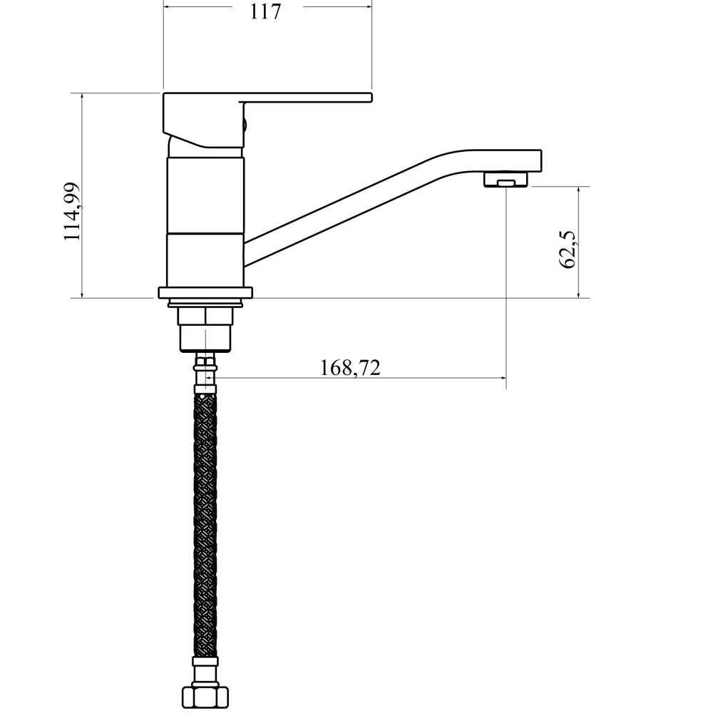 Змішувач для умивальника DOMINO RONDO DND-203M