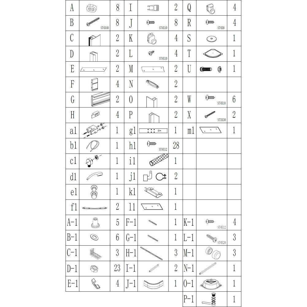 Душовий бокс півкруглий BZURA H90GBS (H90B) BRAVO (4уп.)