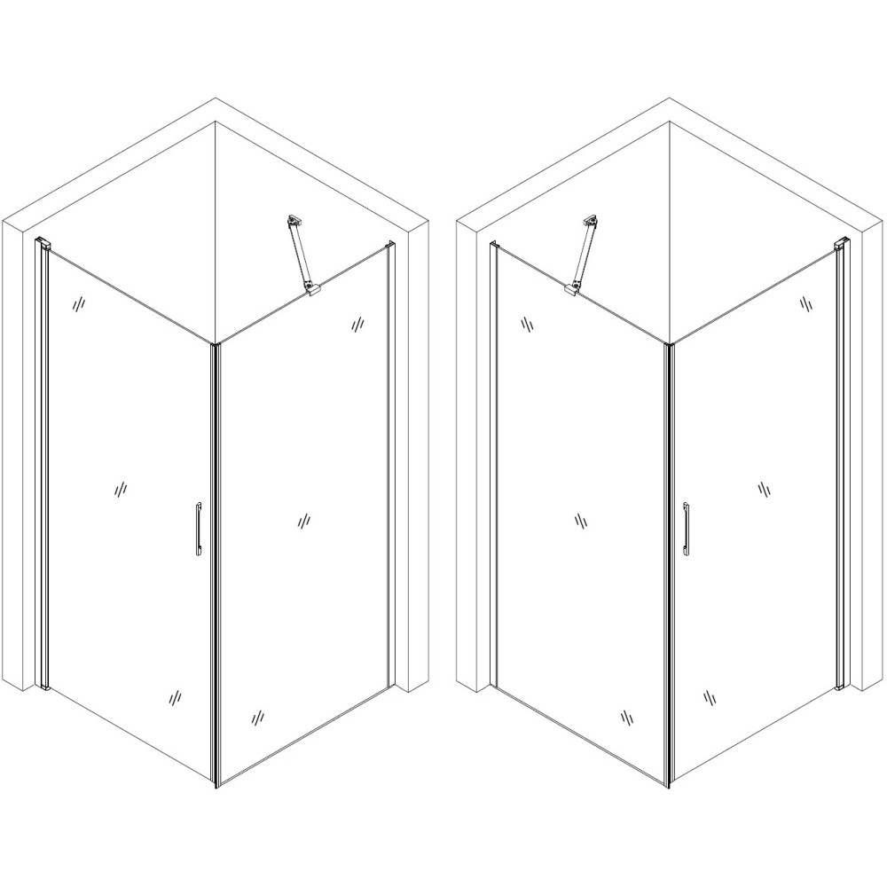 Душова кабіна квадратна без піддона LYNA N90TC (N90T) BRAVO (1уп.)
