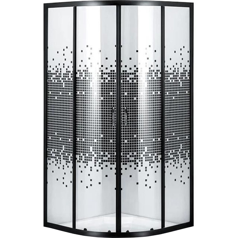 Душова кабіна півкругла без піддона WISLA N90TB.Mosaic BRAVO (1уп.)