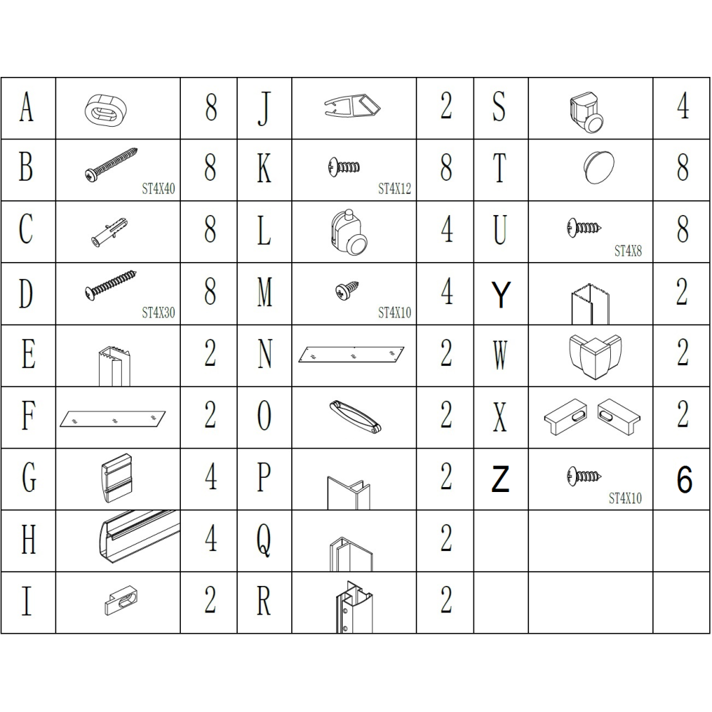 Душова кабіна квадратна без піддона ODRA N90TB.Mosaic BRAVO (1уп.)