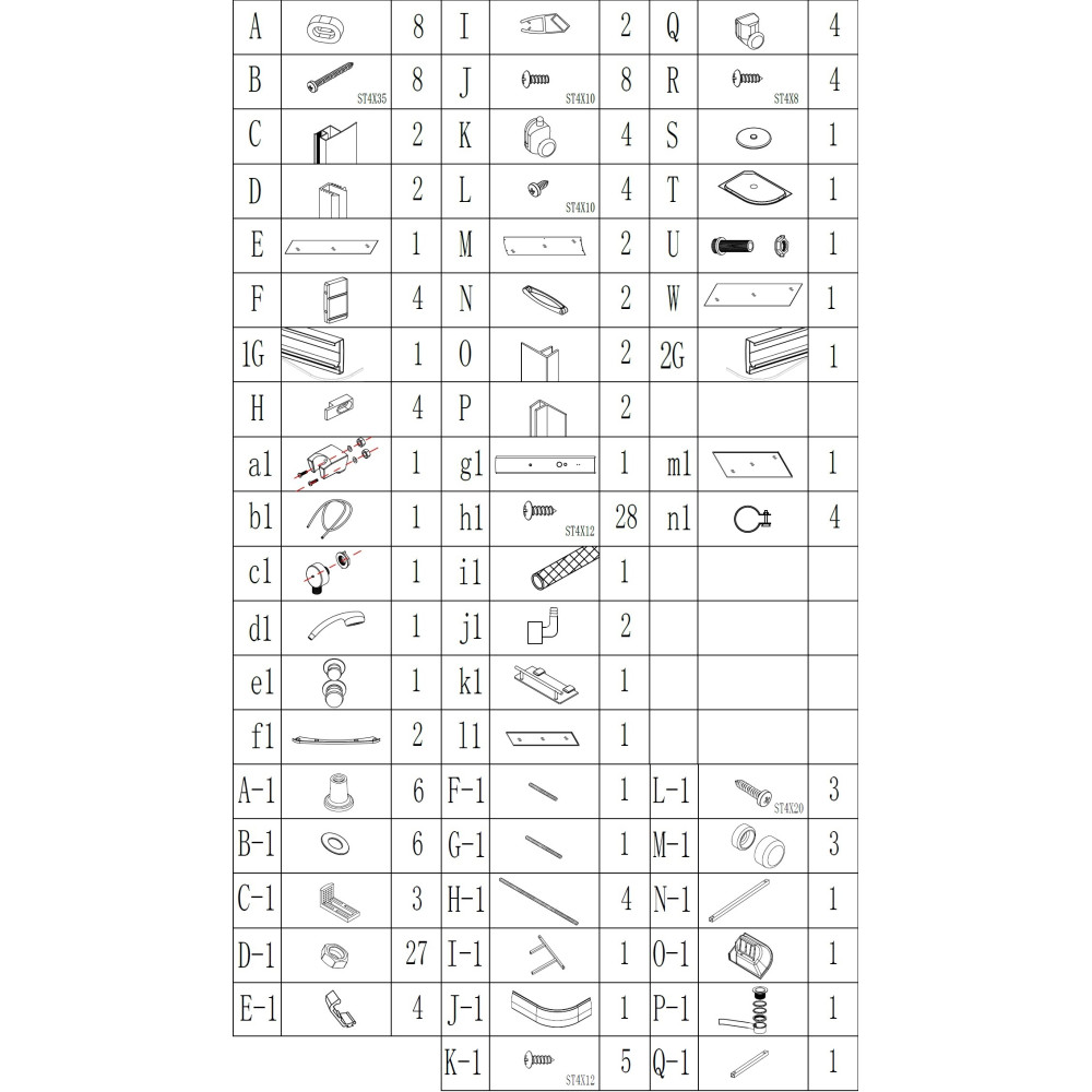 Душовий бокс асиметричний лівий OBRA H120FFSL BRAVO (3уп.)