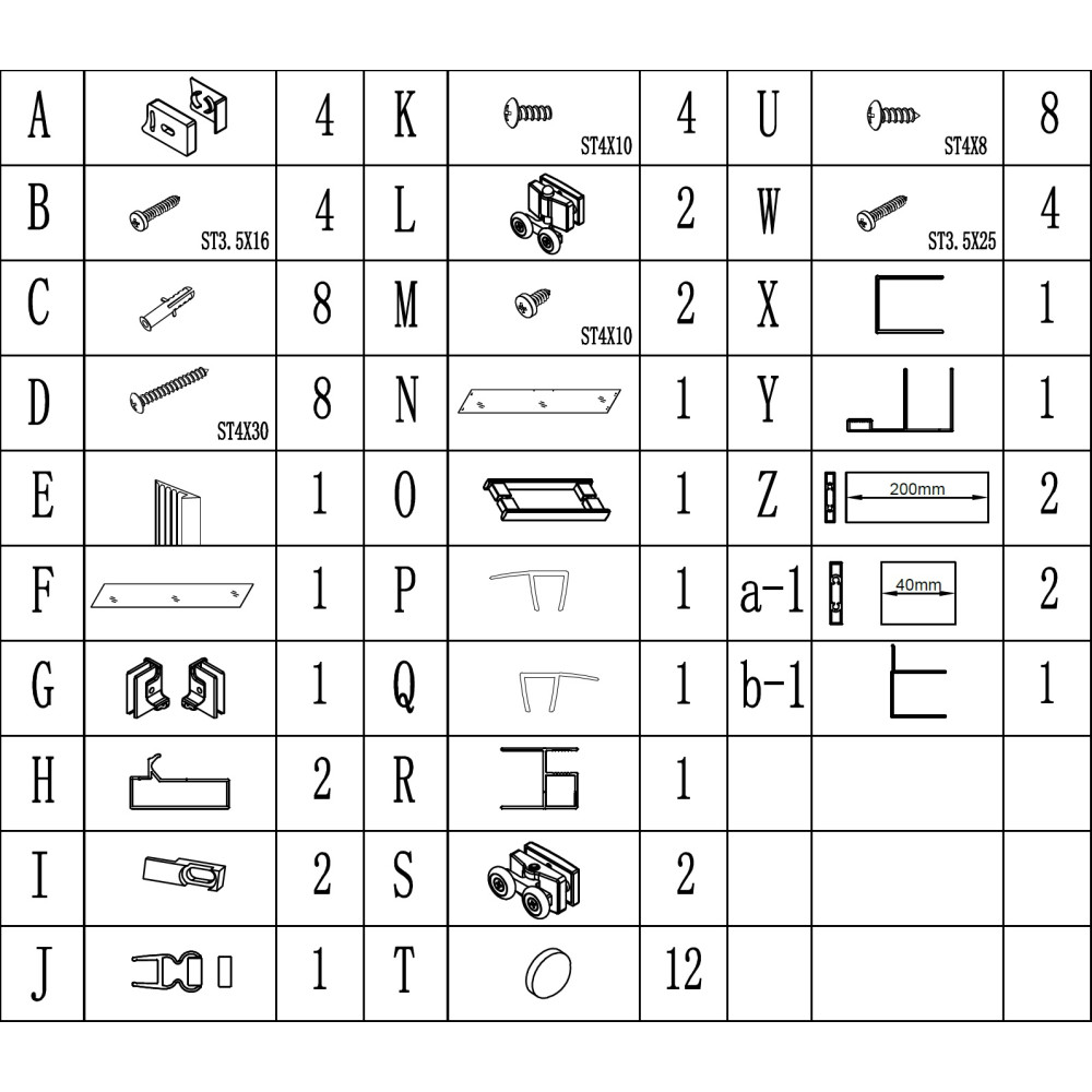 Душові двері PARSETA 110TB BRAVO (1уп.)