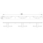 Планка з гачками подвійними 3х2 Globus Lux RM 1503-3