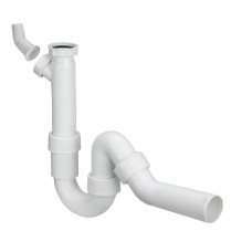Сифон для раковини VIEGA 1 1/2″х40 з відводом, 45° пластик білий трубний б/г 101800 Сифон для раковини VIEGA 1 1/2″х40 з відводом, 45° пластик білий трубний б/г 101800