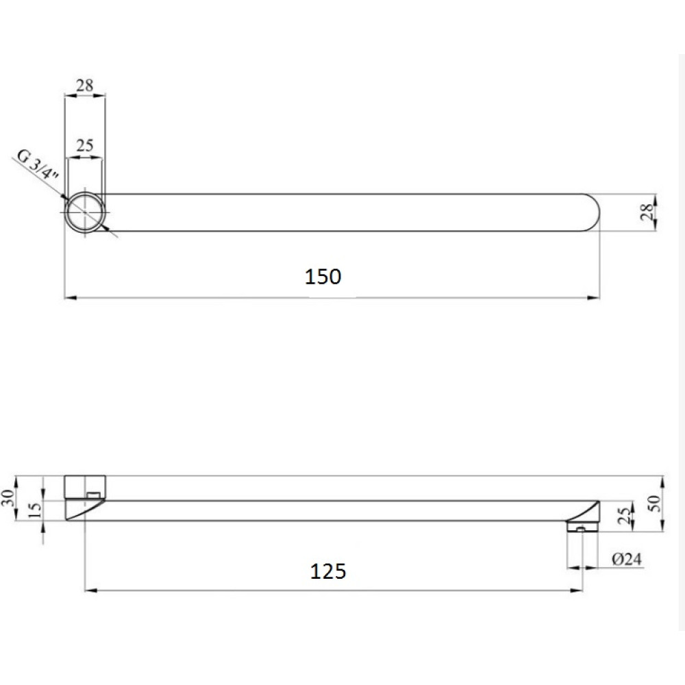 Вилив змішувача Globus Lux M72 15F