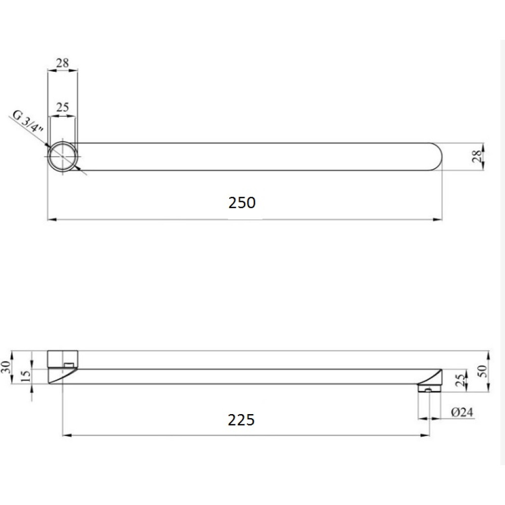 Вилив змішувача Globus Lux M72 25F