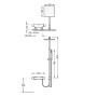 Душова система TRES CUADRO-TRES Termostatica 00738501,Лійка 250*250мм Spain