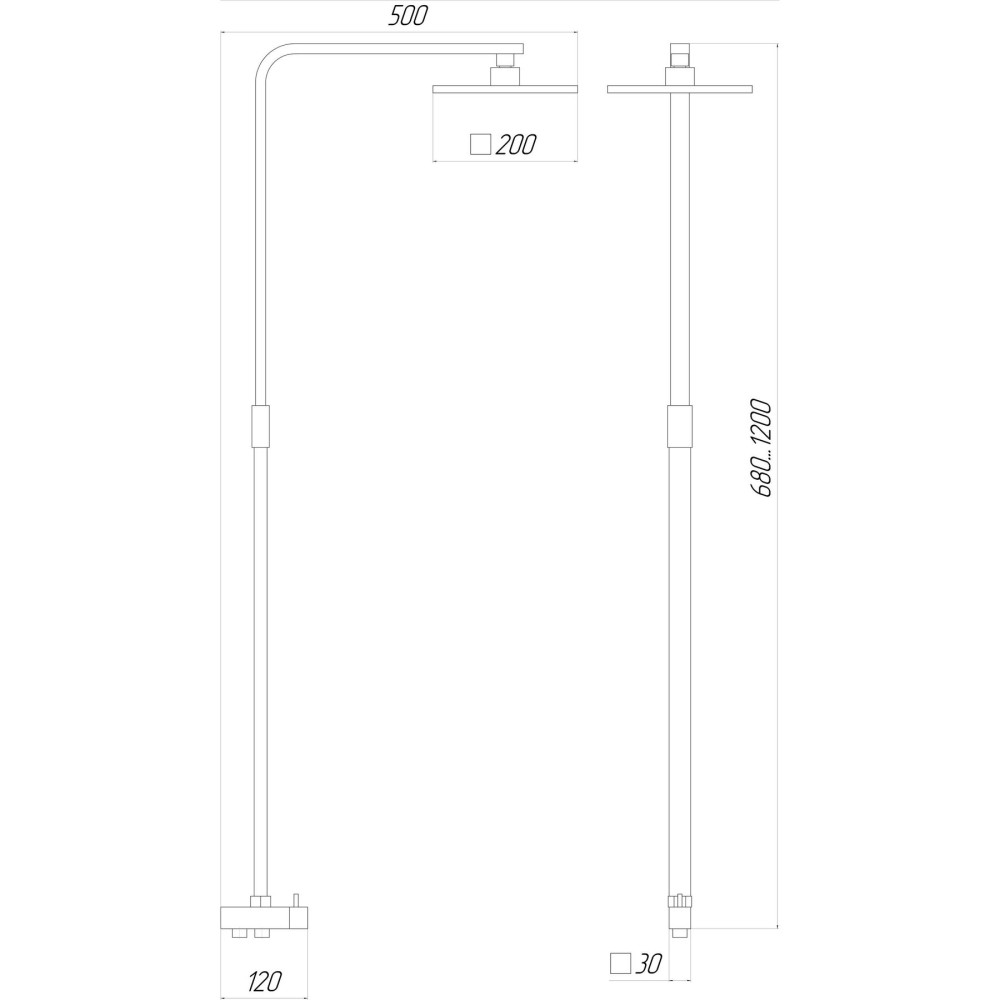 Душова колона Globus Lux MILANO GL-BAR-0707