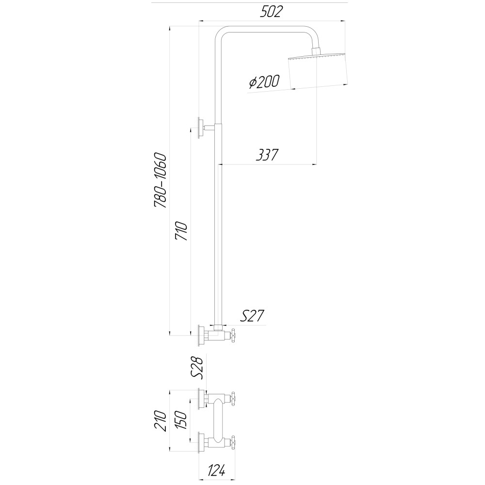 Душова система Globus Lux DUKAT SD4-SH-05